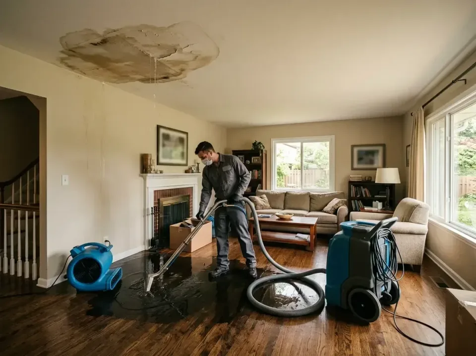 attic-pipe-burst-ceiling-drip-008 — frequently asked questions, Water Damage Restoration & Carpet Care in Portage, WI